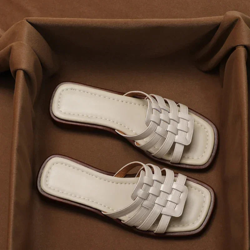 Zenya Elegant Woven Slide Sandals