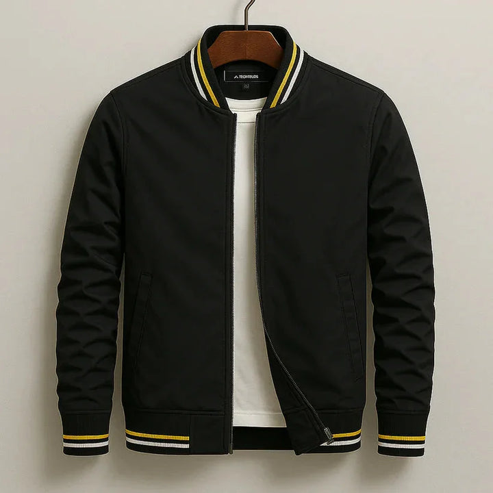 Portofino Classic Striped-Trim Bomber Jacket