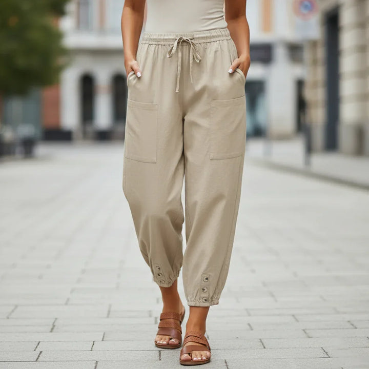 BreezeEase Tapered Cotton Pants