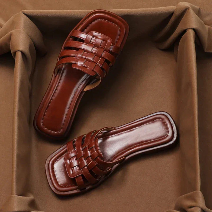Zenya Elegant Woven Slide Sandals