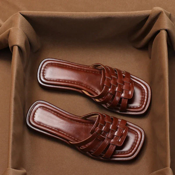 Zenya Elegant Woven Slide Sandals