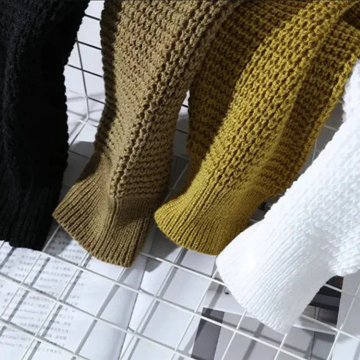 Oska Relaxed Waffle-Knit Crewneck Sweatshirt