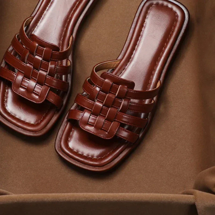 Zenya Elegant Woven Slide Sandals