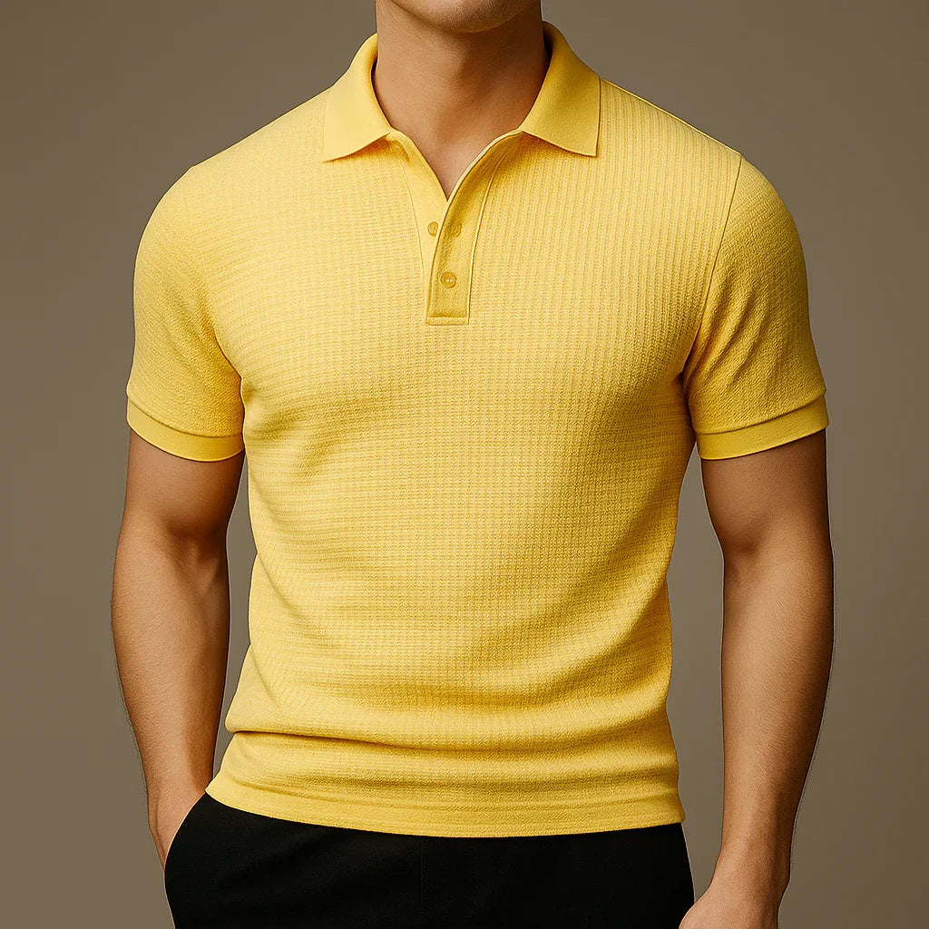 Belmont Waffle-Knit Polo Shirt