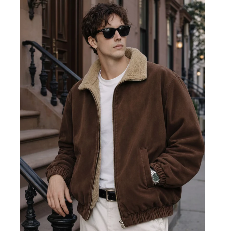 Calder Soft Zip-Up Bomber Jacket
