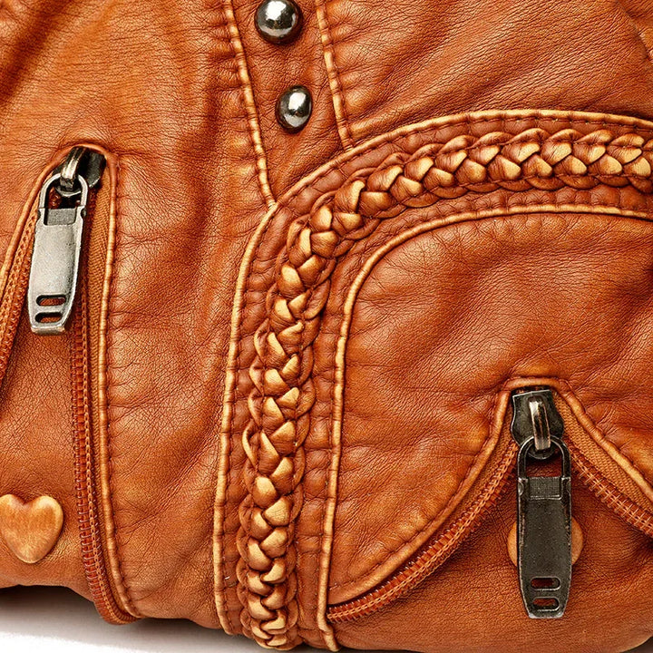 Denton Woven Leather Shoulder Bag