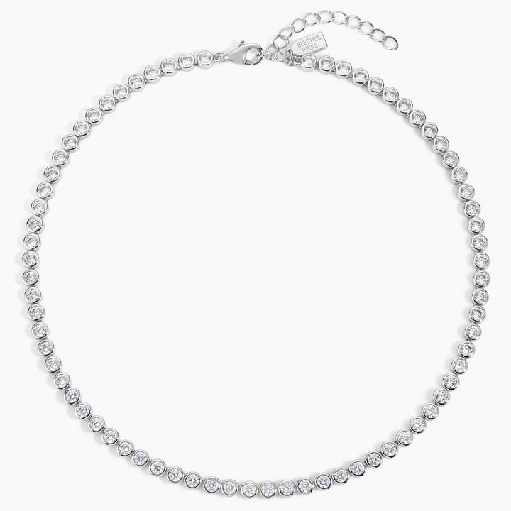 Giuliano Sleek Crystal Tennis Necklace