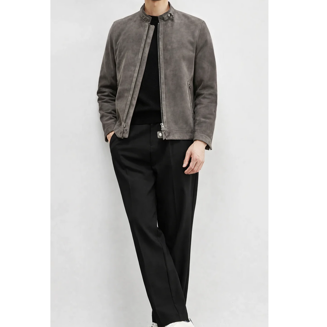 Arno Refined Suede Moto Jacket