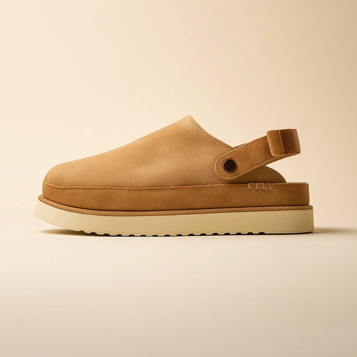 Nordic Suede Platform Clogs