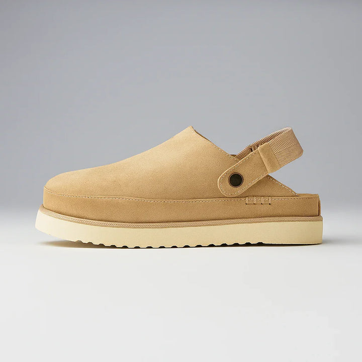 Nordic Suede Platform Clogs