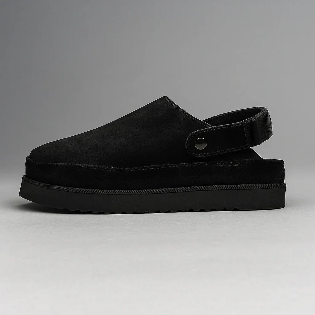 Nordic Suede Platform Clogs