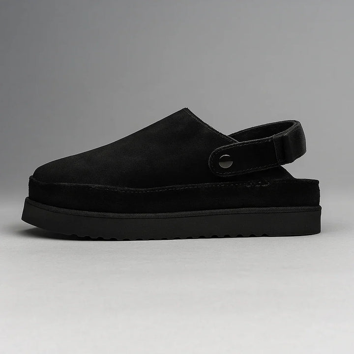 Nordic Suede Platform Clogs