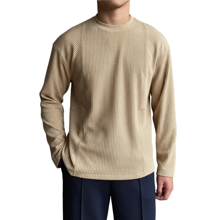 Greyston Textured Rib-Knit Crewneck Sweater