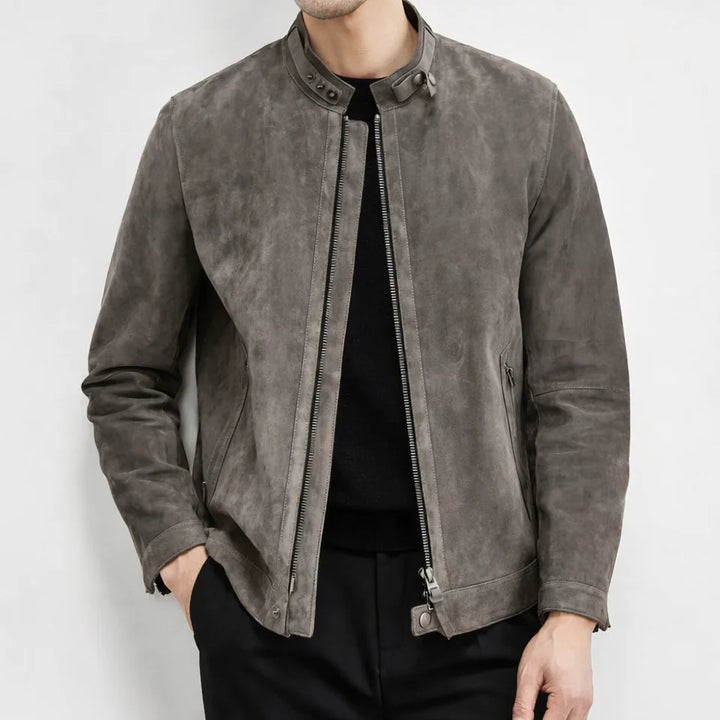 Arno Refined Suede Moto Jacket