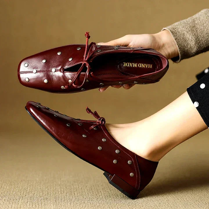 Valenta Leather Edgy Ballet Flats
