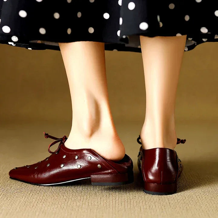 Valenta Leather Edgy Ballet Flats
