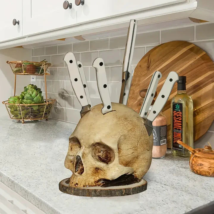 Grimwald Resin Skull Block
