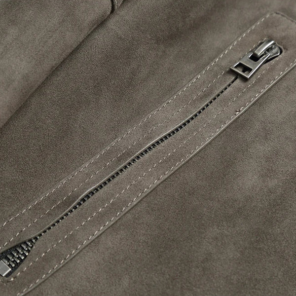Arno Refined Suede Moto Jacket