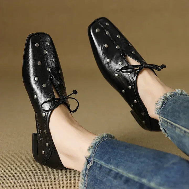 Valenta Leather Edgy Ballet Flats