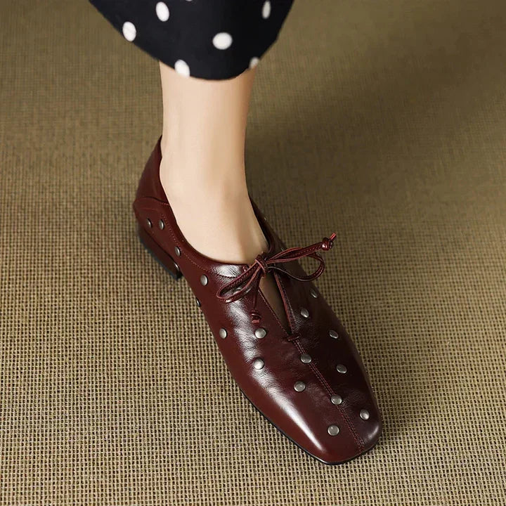 Valenta Leather Edgy Ballet Flats
