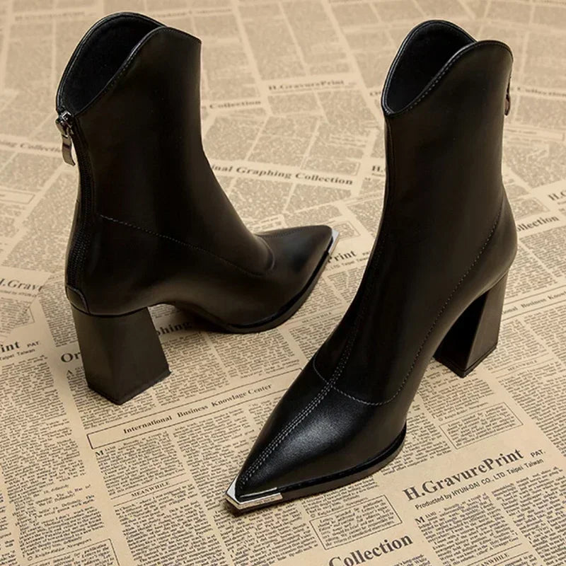 Chrome Pointed Tip Boots