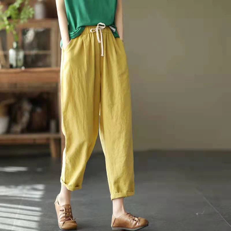 Siena Linen Tapered-Leg Pants