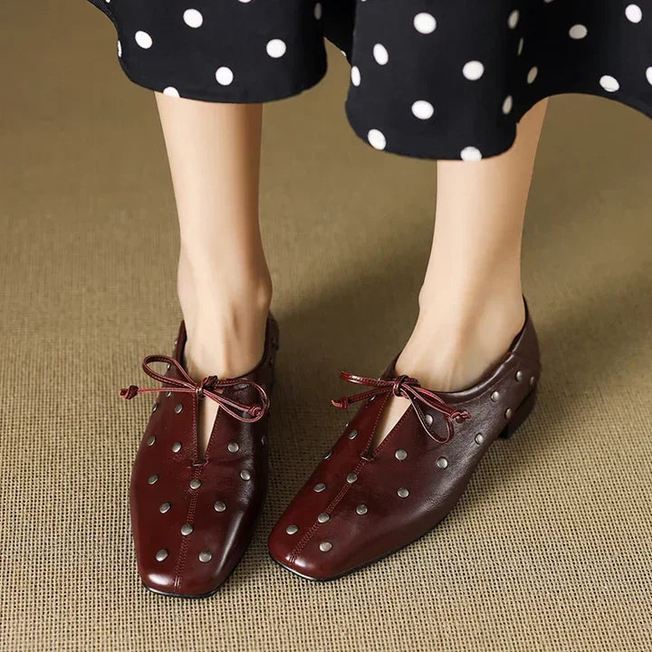Valenta Leather Edgy Ballet Flats