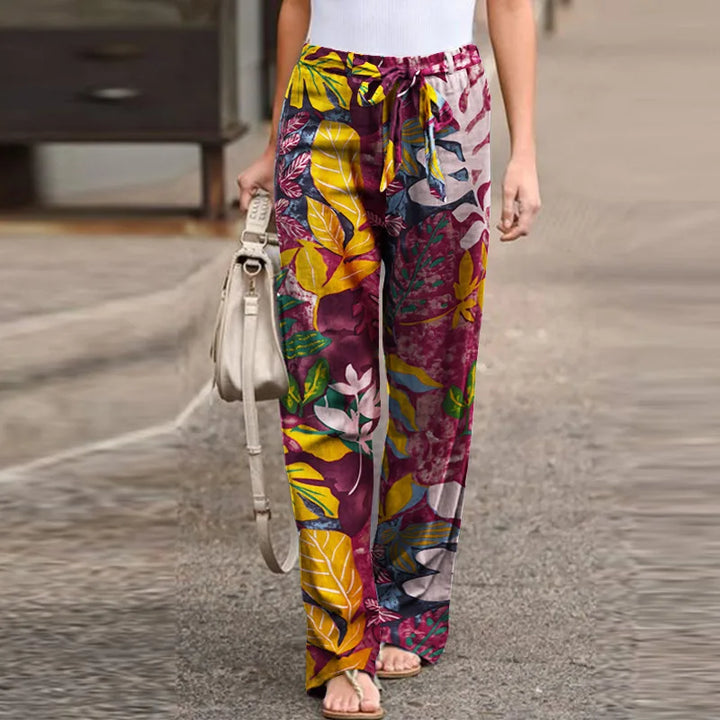 Siena Floral-Print Wide Pants