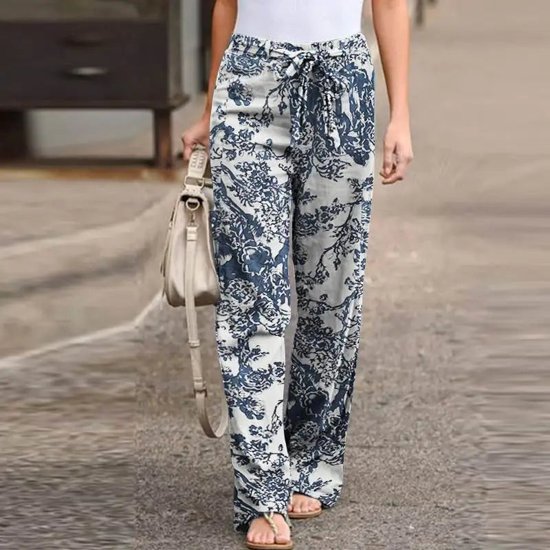 Siena Floral-Print Wide Pants