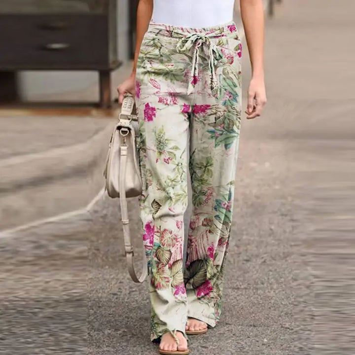 Siena Floral-Print Wide Pants