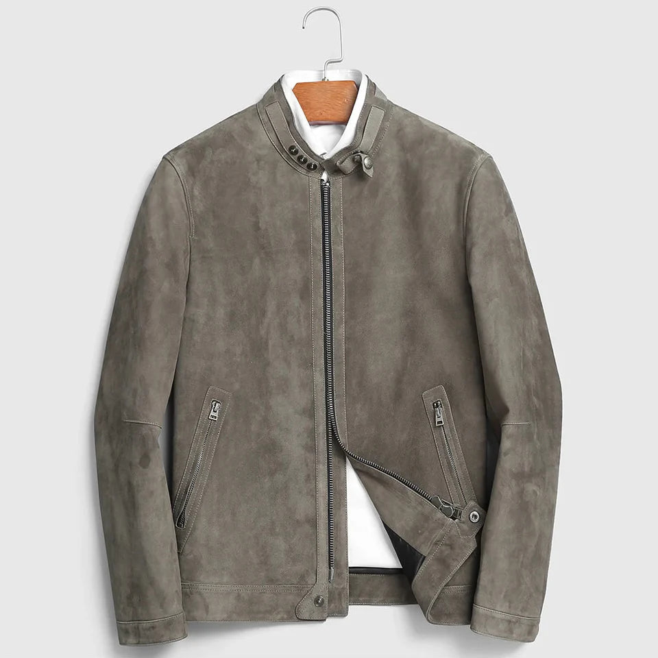 Arno Refined Suede Moto Jacket