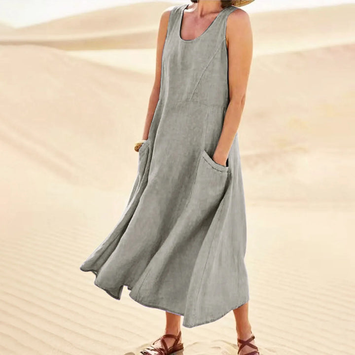 Palma Linen Sleeveless Maxi Dress