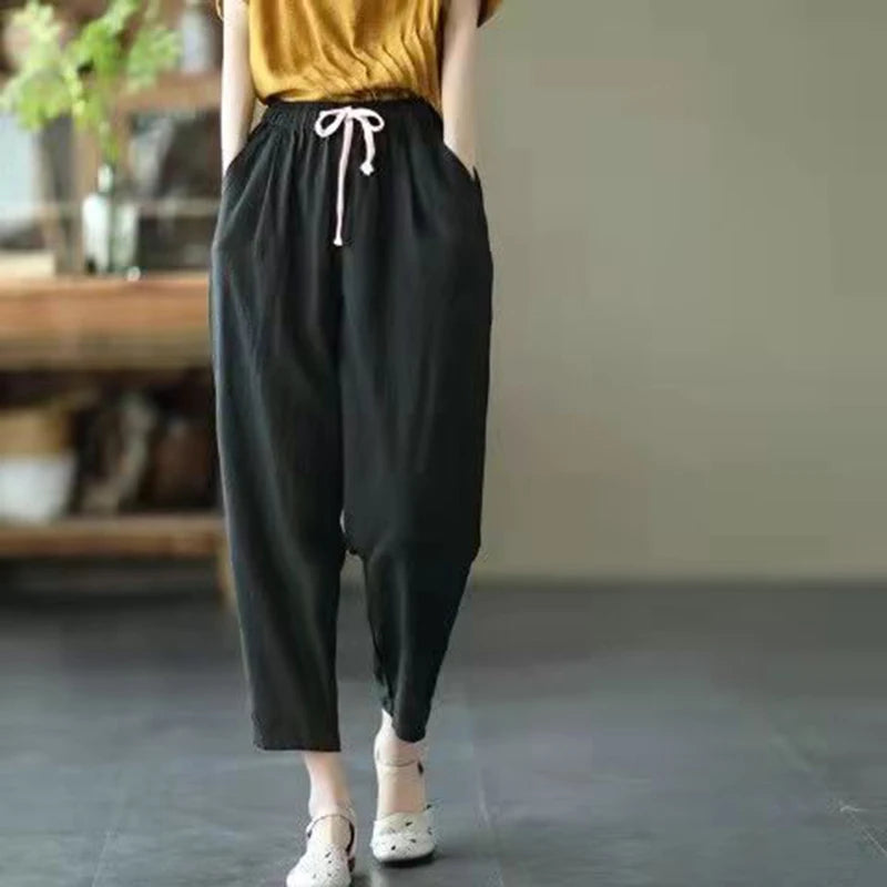 Siena Linen Tapered-Leg Pants