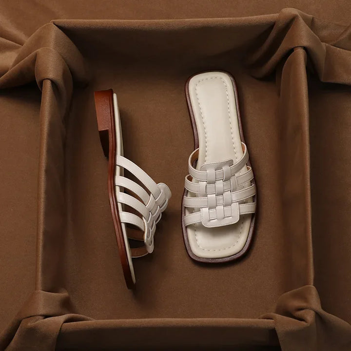 Zenya Elegant Woven Slide Sandals