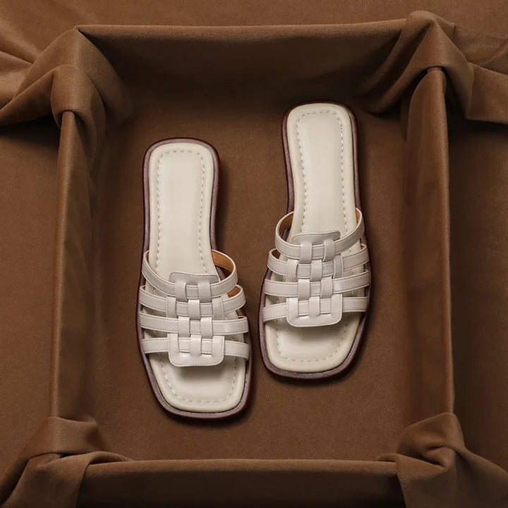 Zenya Elegant Woven Slide Sandals