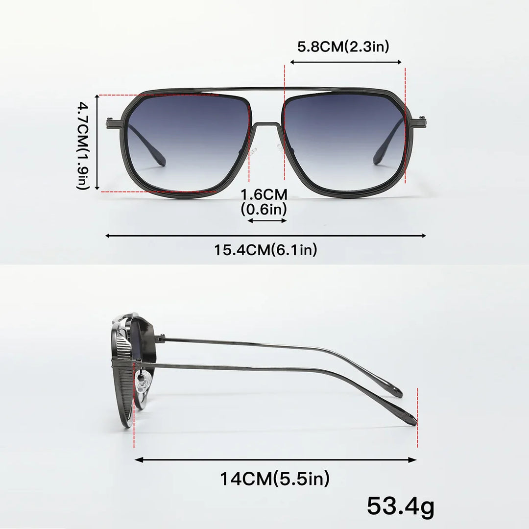 Vic Classic Double-Bridge Aviator Sunglasses