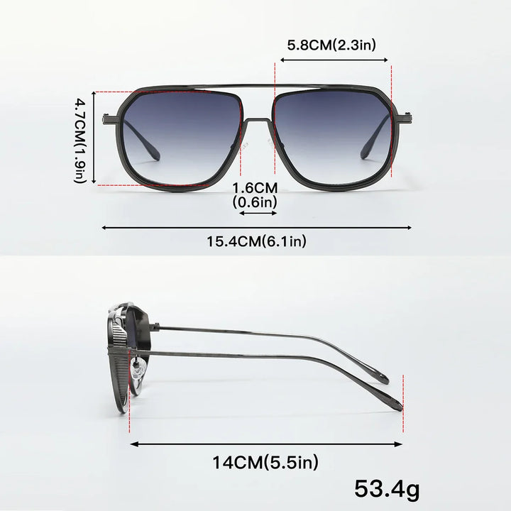 Vic Classic Double-Bridge Aviator Sunglasses