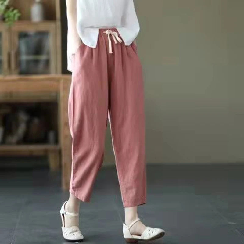 Siena Linen Tapered-Leg Pants