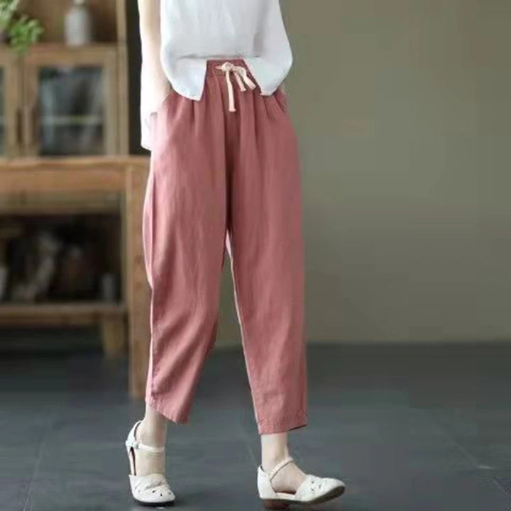 Siena Linen Tapered-Leg Pants