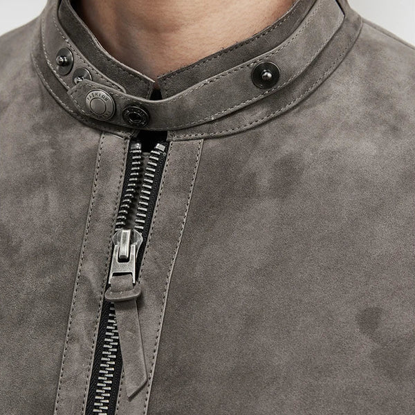 Arno Refined Suede Moto Jacket