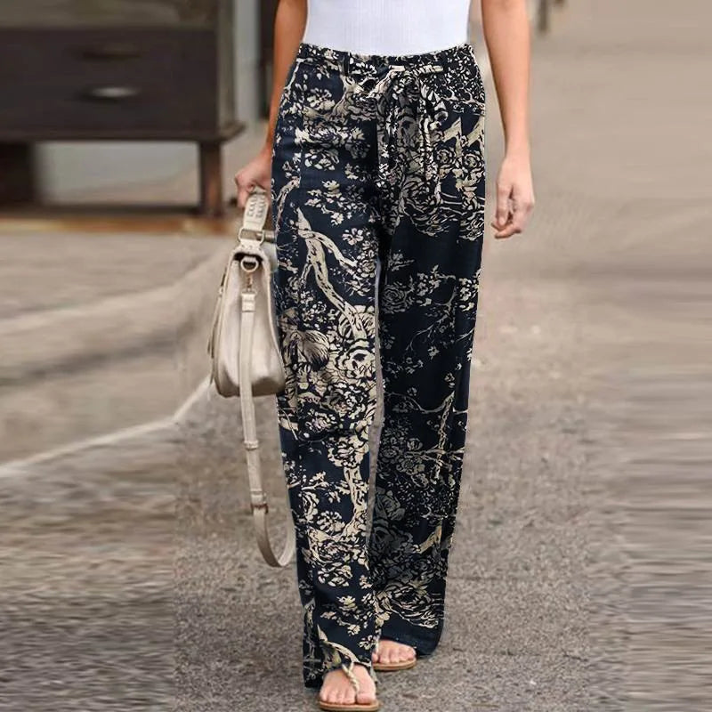Siena Floral-Print Wide Pants