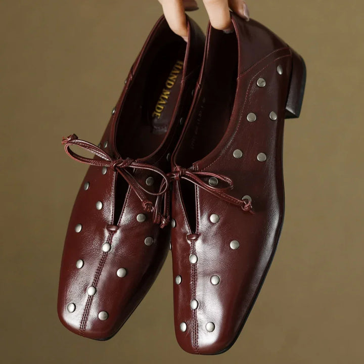 Valenta Leather Edgy Ballet Flats