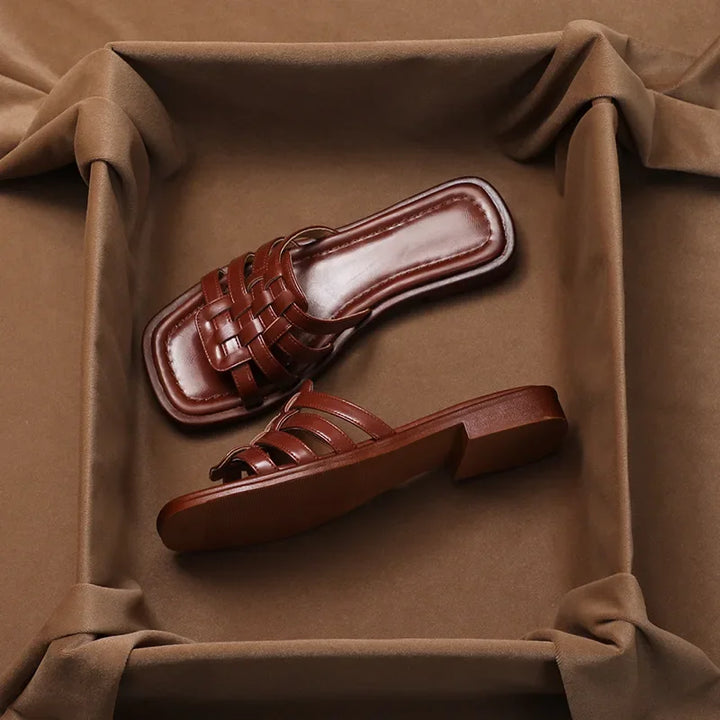 Zenya Elegant Woven Slide Sandals
