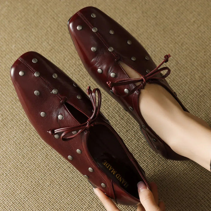 Valenta Leather Edgy Ballet Flats