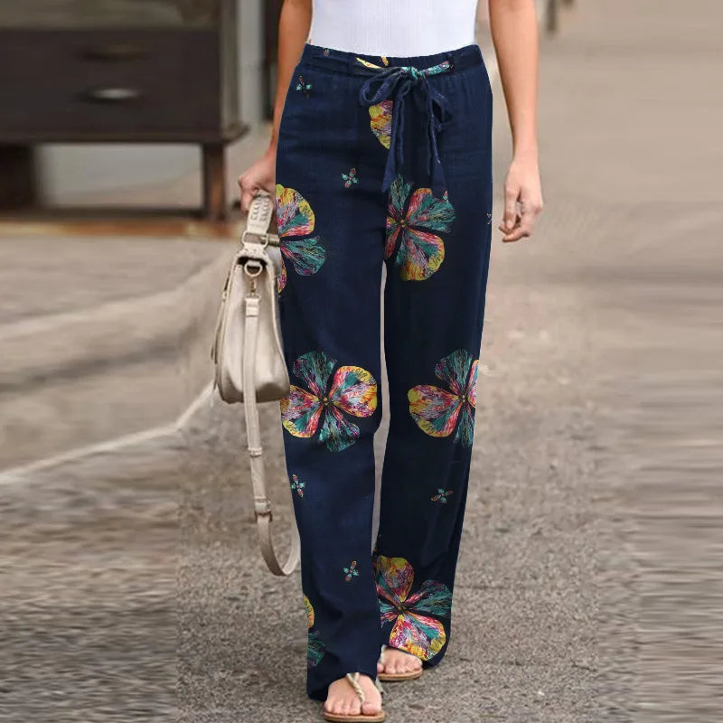 Siena Floral-Print Wide Pants