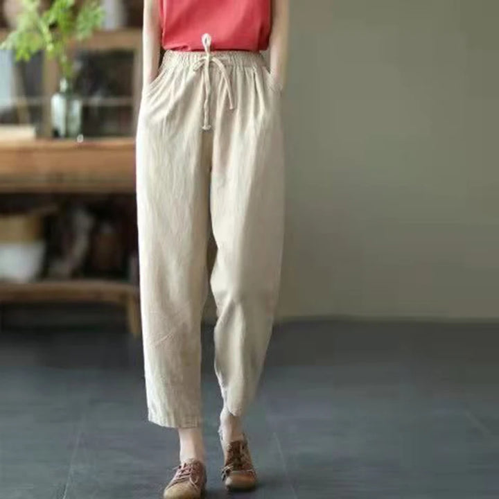 Siena Linen Tapered-Leg Pants