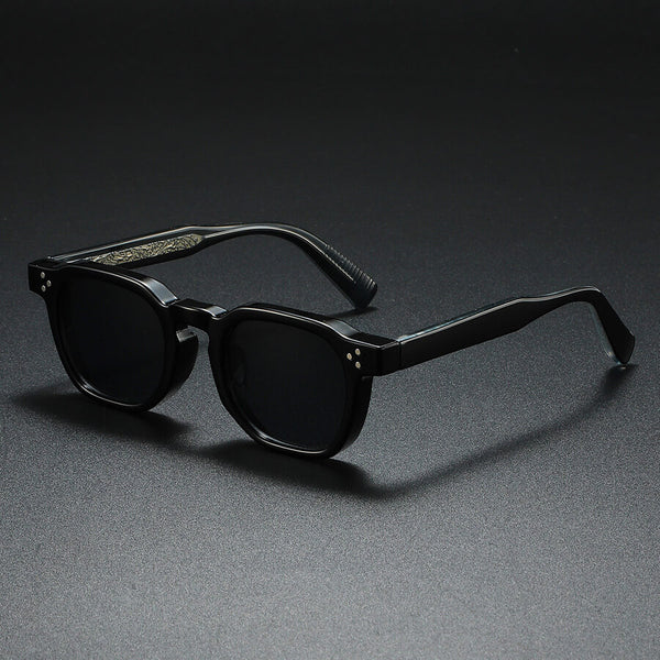 Alba Retro Square Riveted Sunglasses