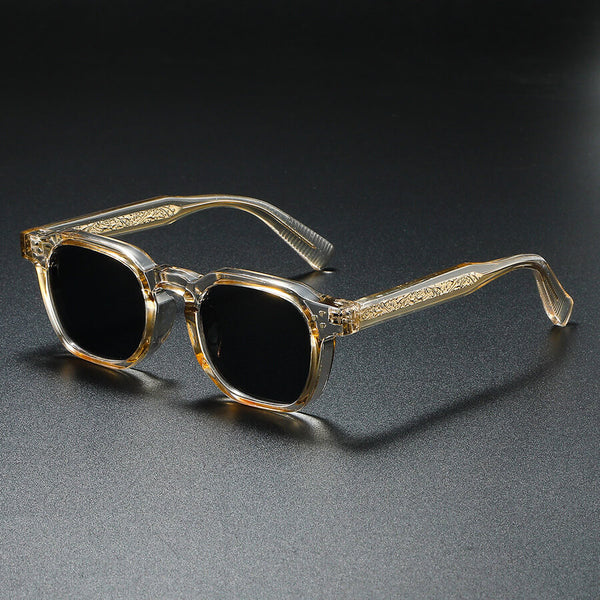 Alba Retro Square Riveted Sunglasses