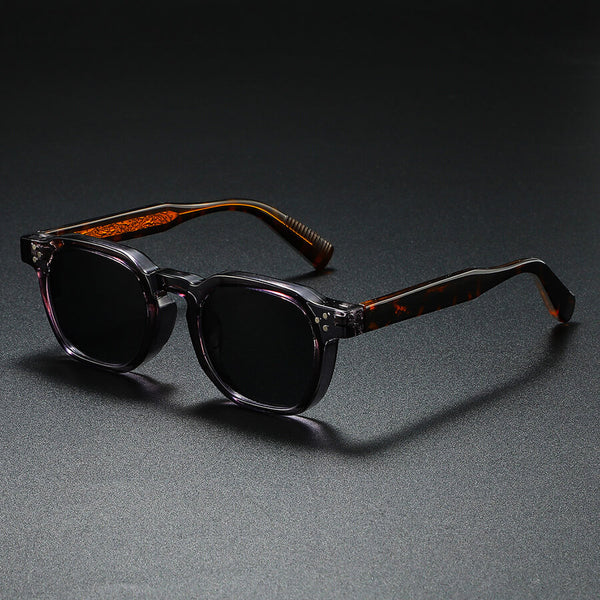 Alba Retro Square Riveted Sunglasses