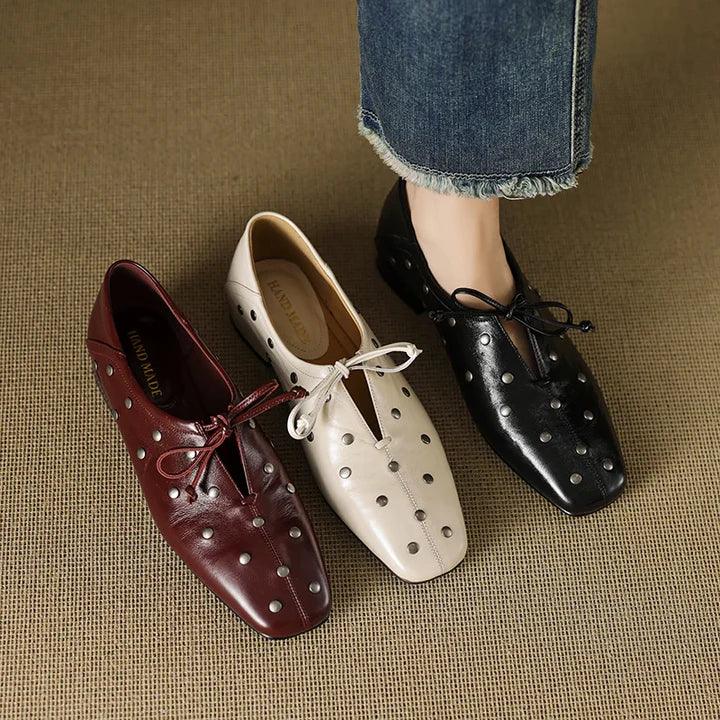 Valenta Leather Edgy Ballet Flats